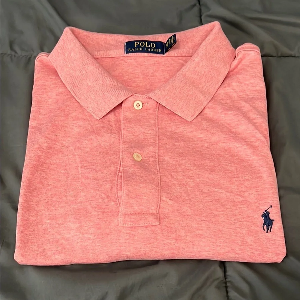 Polo Heathered Red Short Sleeve Polo Size 2XB